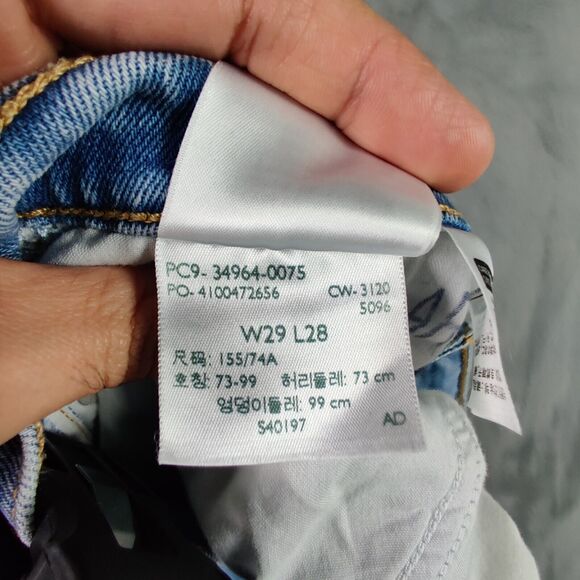 Levis Premium Jeans Women 29 Blue Wedgie Straight High Rise Denim Button Fly - Picture 7 of 8